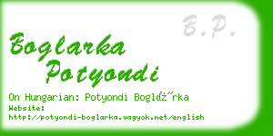 boglarka potyondi business card